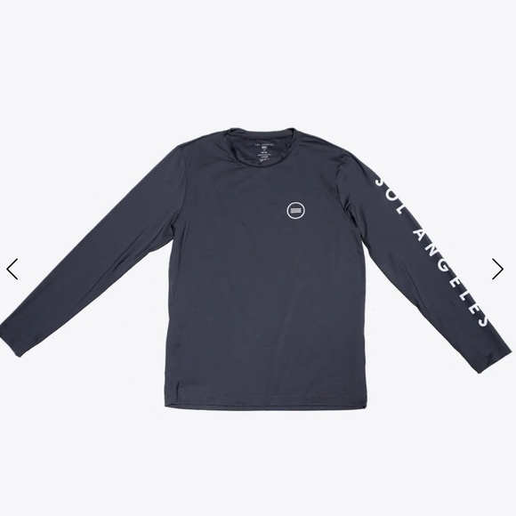 SOL ANGELES - MENS CIRCLE WAVES RASHGUARD - CARBON UPF 50+ Medium - Picture 3 of 9